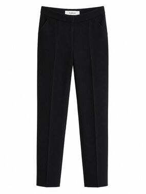 Drozdzik Black Wool Blend Straight Leg Trousers Size 2 Made in USA